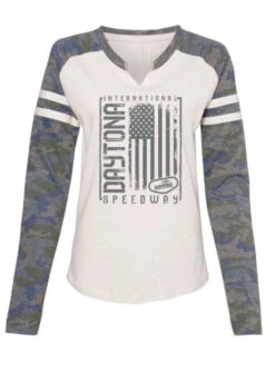 Ladies Daytona Camo Americana T-Shirt
