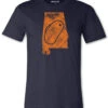 Talladega State Outline T-Shirt - Navy & Orange