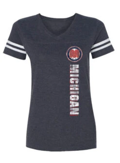 Ladies Retro Michigan T-Shirt