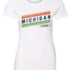 Ladies Michigan Striped T-Shirt